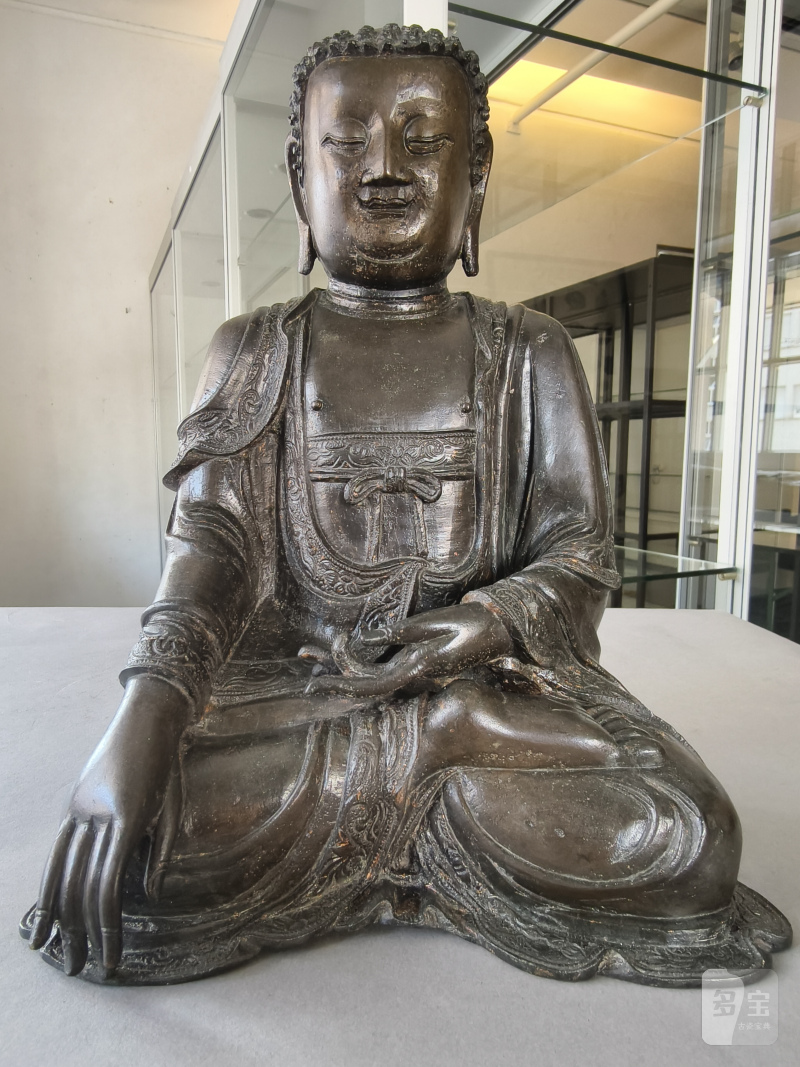 A BRONZE FIGURE OF BUDDHA SHAKYAMUNI - 图5